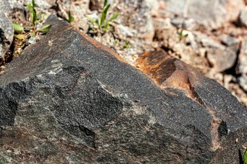 Stones contain, iron ore, minerals