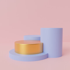 3D render simple podium