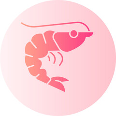 Shrimp gradient icon