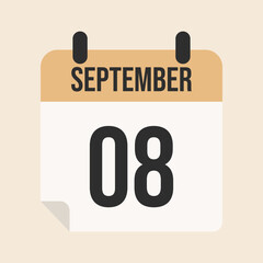 calendar page month of september 08