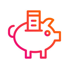 Piggy Bank Vector Icon Design Illustration