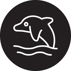 dolphin glyph icon
