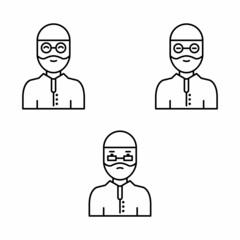 Muslim emoticon vector