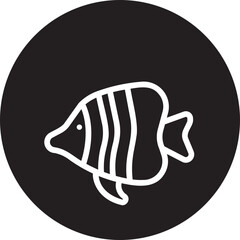 fish.fishes.clown fish.aquarium glyph icon