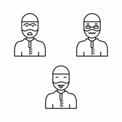 Muslim emoticon vector