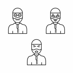 Muslim emoticon vector