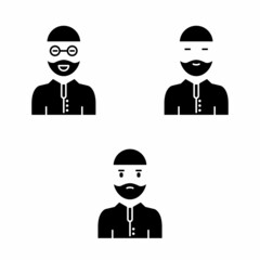 Muslim emoticon vector