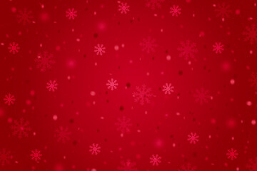 Christmas snowflakes background in red color.