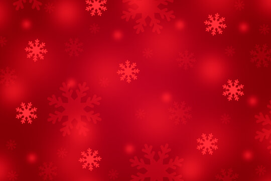 Red christmas design snowflakes background.