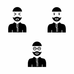 Muslim emoticon vector