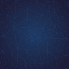 Abstract polygonal dark blue background with lines. Triangular shapes texture. Vector illustration.