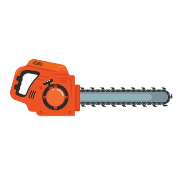 chain saw machine vector  illustration concept design