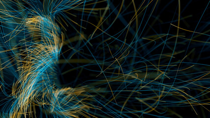 Abstract lights trails and defocused blur background