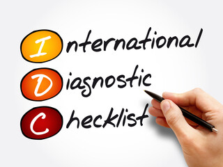 IDC - International Diagnostic Checklist acronym, concept background