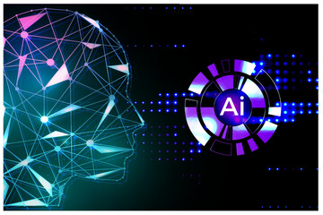 Futuristic Artificial intelligence concept.