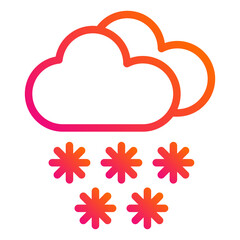Snowing Vector Icon Design Illustration