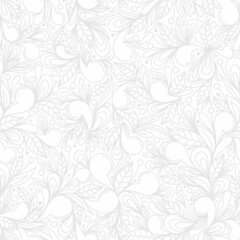 GREY AND WHITE ABSTRACT FLORAL VECTOR BACKGROUND