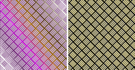 Abstract Striped Tiled Pattern Design