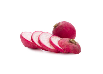 radish isolated on white background