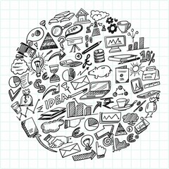 Hand draw technology sketch icon doodle set design