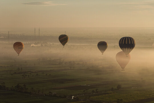 Vuelo en globo sobre Luxor, Egipto