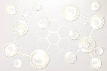 White scientific concept background with copy space, illustration vector.	