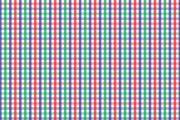 Colorful square fabric pattern background, Abstract of colorful grid on white background
