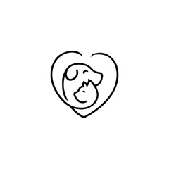 Obraz premium cat and dog logo