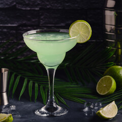 Classic Lime Daiquiri Cocktail with a Garnish