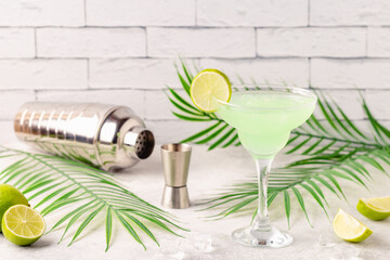 Classic Lime Daiquiri Cocktail with a Garnish
