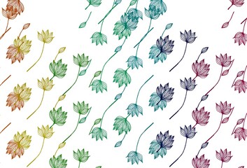 Obraz premium Light Multicolor, Rainbow vector doodle texture.