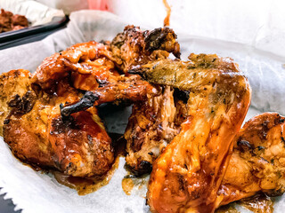 grilled chicken wings with sauce