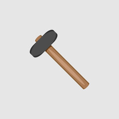 Blacksmithhammer icon. Cartoon of sickle vector