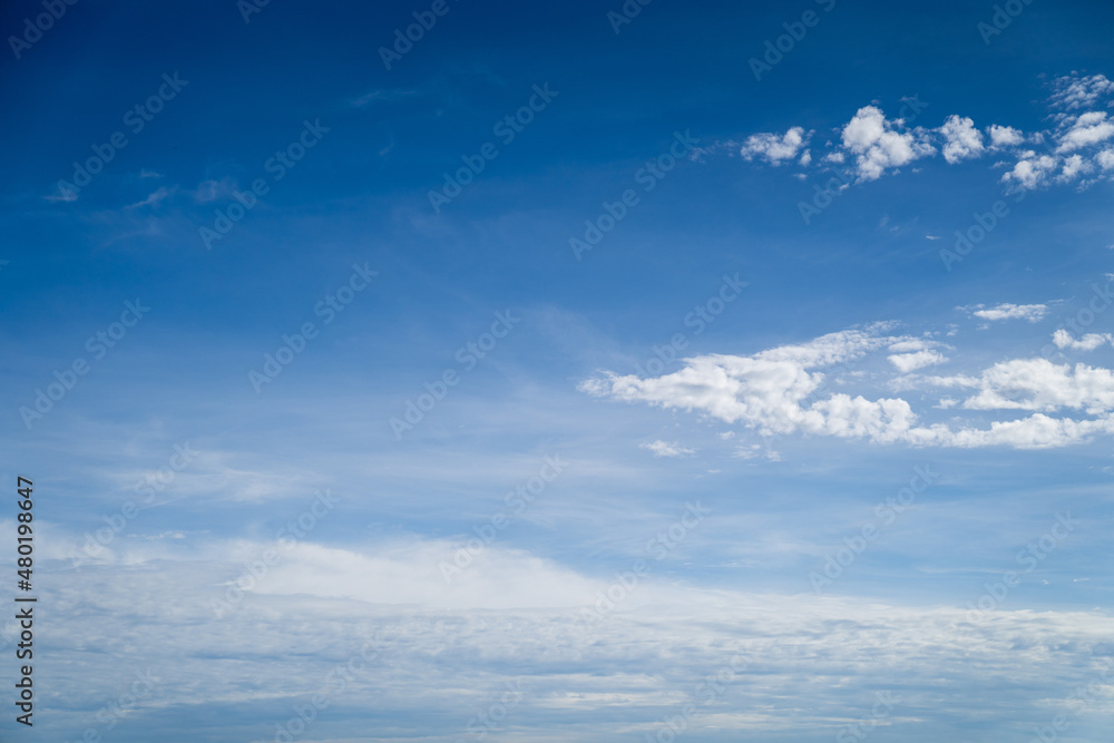 Wall mural open blue sky with clound at noon time.