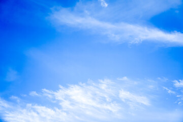 Clearly beautiful blue sky with unique cloud.