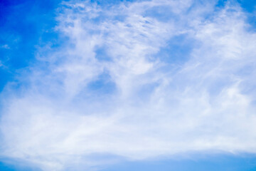 Clearly beautiful blue sky with unique cloud.