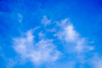 Clearly beautiful blue sky with unique cloud.