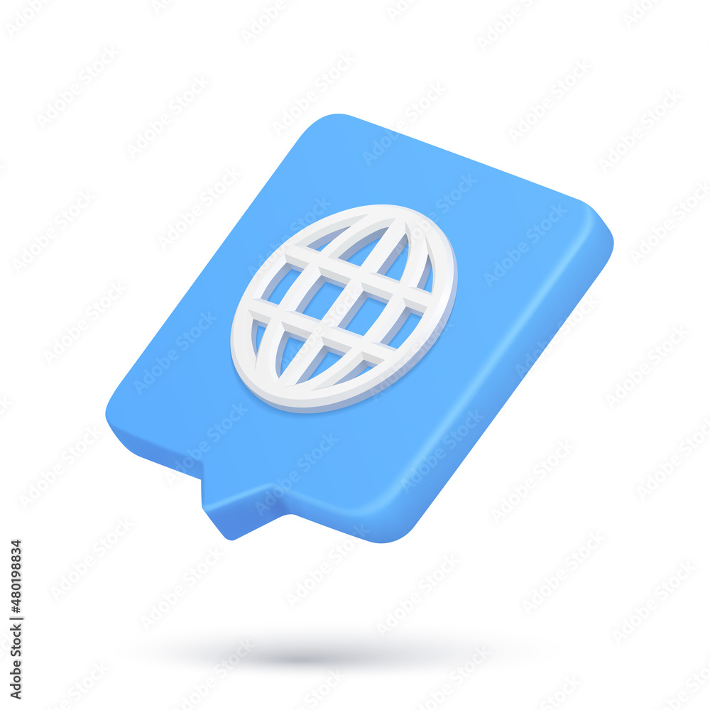 Poster realistic diagonal 3d icon global grid planet internet connection cyberspace network quick tips