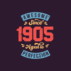 Awesome since 1905 Aged to Perfection. Awesome Birthday since 1905 Retro Vintage