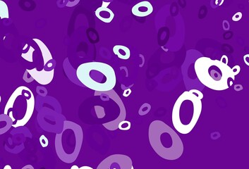 Light Purple vector template with circles.