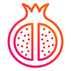 Pomegranate Vector Icon Design Illustration