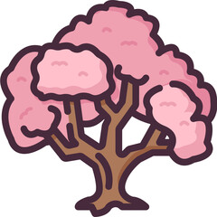 sakura line icon