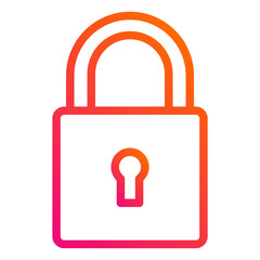 Locked Vector Icon Design Illustration