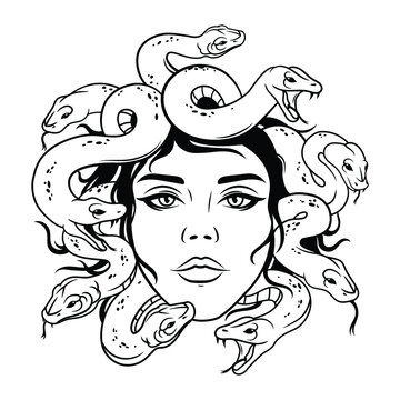 Medusa Tattoo Design 02 Art Print by Kate Helen Muir | Society6