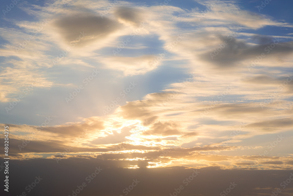 Canvas Prints wonderful view of the sky and clouds with the twilight