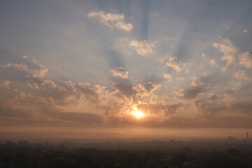 sunset in the sky