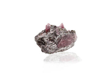 macro mineral stone Alexandrite on a white background