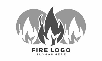 Fire blaze illustration icon logo