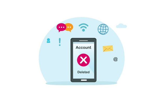 Businesswoman delet her account of social media