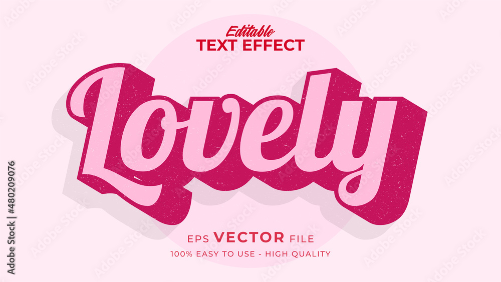 Poster editable text style effect - valentine text in style theme